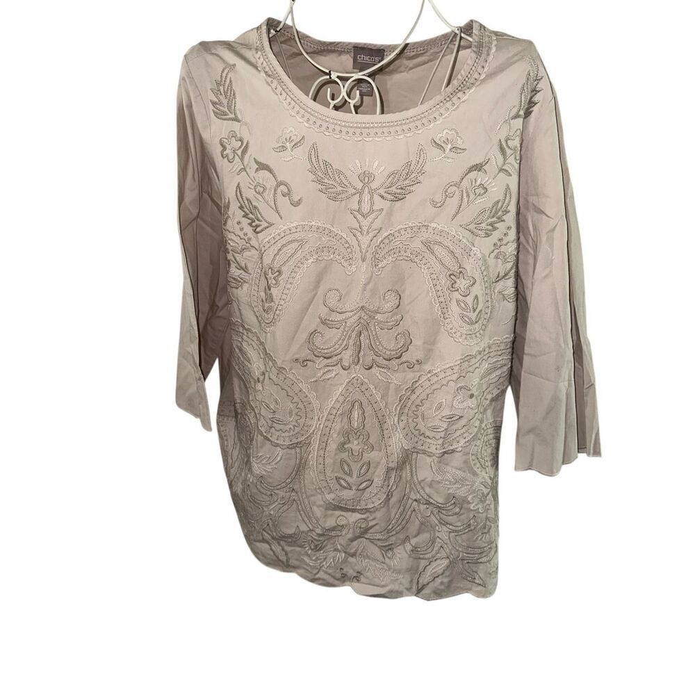 Beautiful Chico’s embroidered  Womens Boho Chico’s size  3 US SIZE large WOMEN -